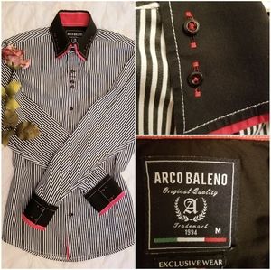Vintage Italian Arco Baleno button down shirt sz L